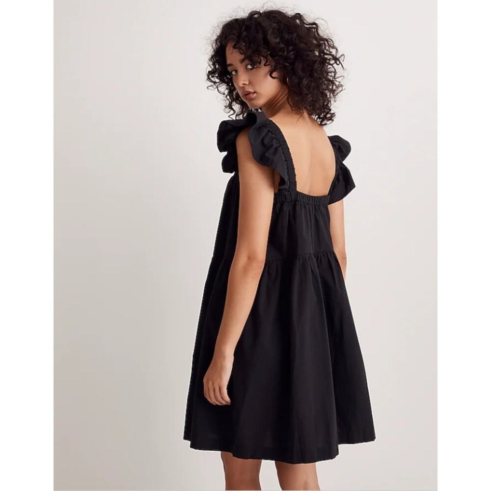Madewell Marnay Mini Cotton Flutter Sleeve Square Neck Summer Boho Party S